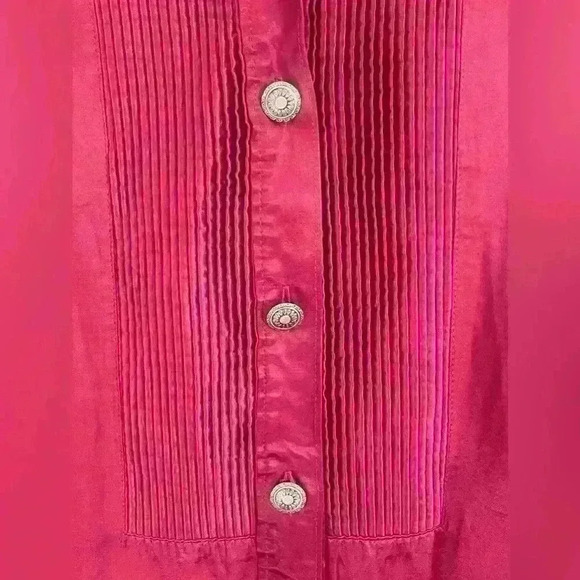 Vintage Roper Womens Western Button Down Show Shirt Maroon Size Large - Picture 2 of 8